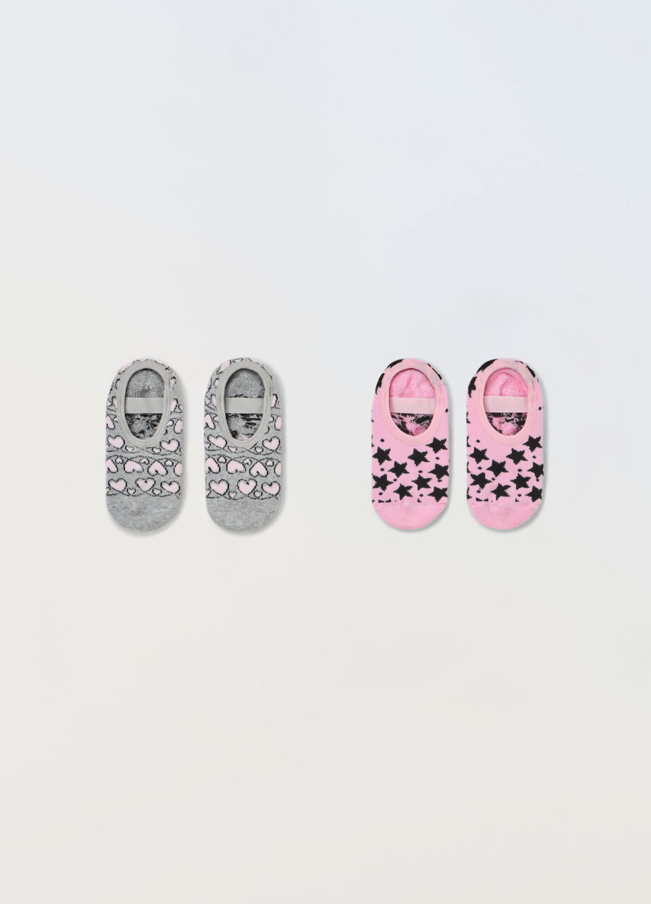 Pakovanje od 2 čarape protiv klizanja sa elastikom za djevojčice