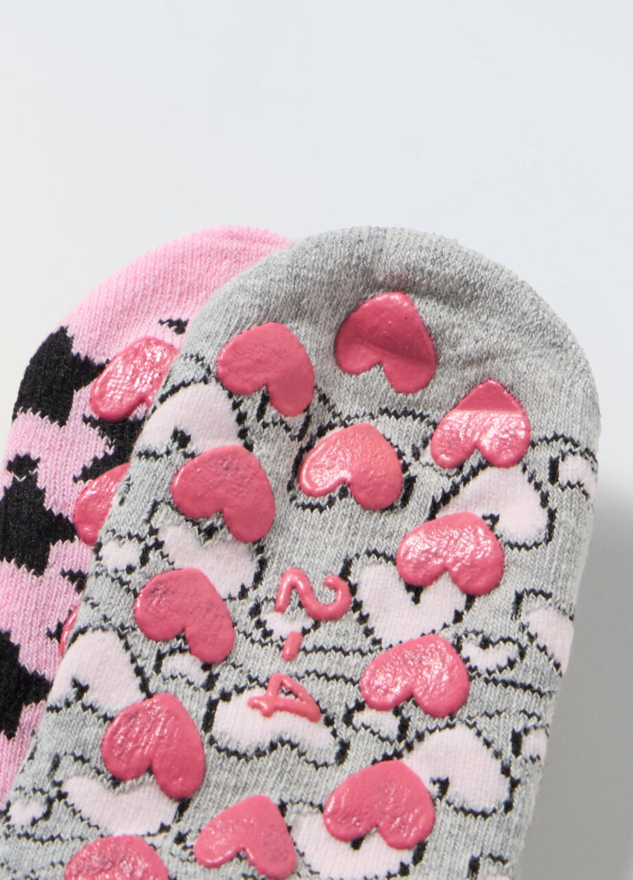 Alternative view of Pakovanje od 2 čarape protiv klizanja sa elastikom za djevojčice