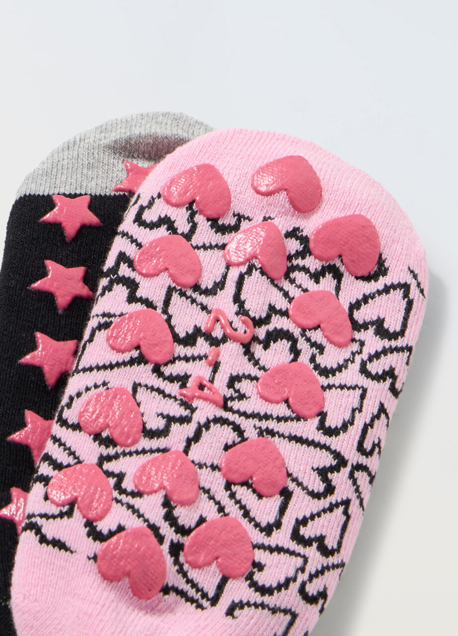 Alternative view of Pakovanje od 2 čarape protiv klizanja sa elastikom za djevojčice