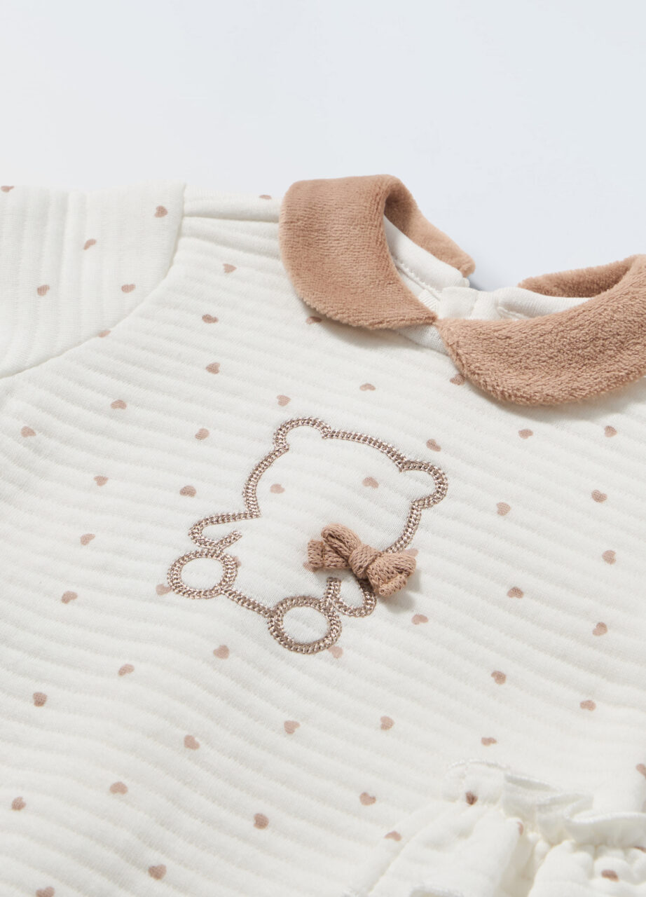 Alternative view of Kombinezon od mješavine pamuka s rouches za novorođenčad