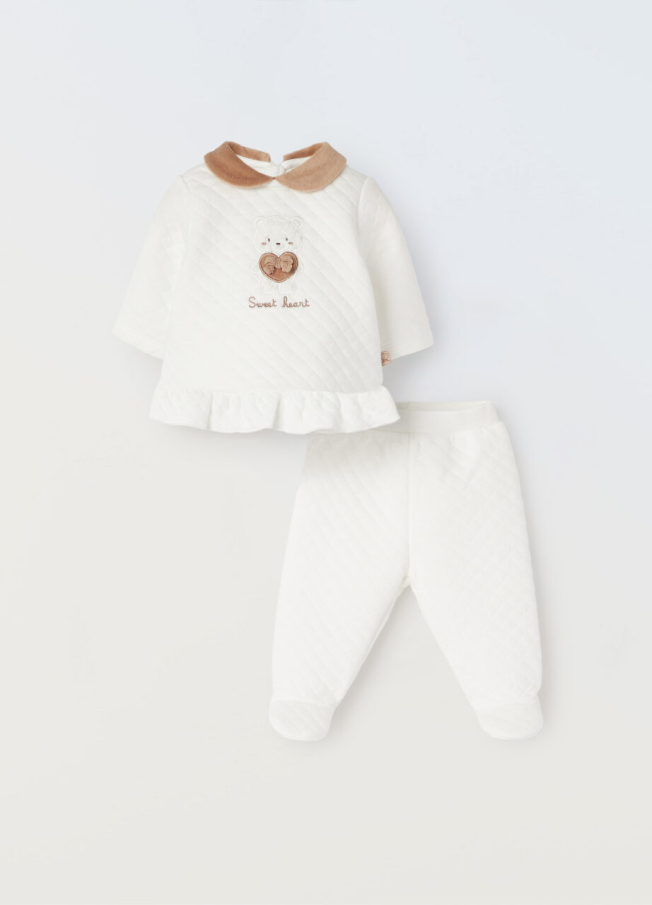 Set od mješavine pamuka s vezovima za novorođenčad