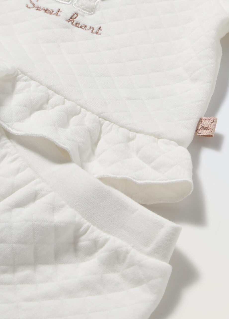 Alternative view of Set od mješavine pamuka s vezovima za novorođenčad