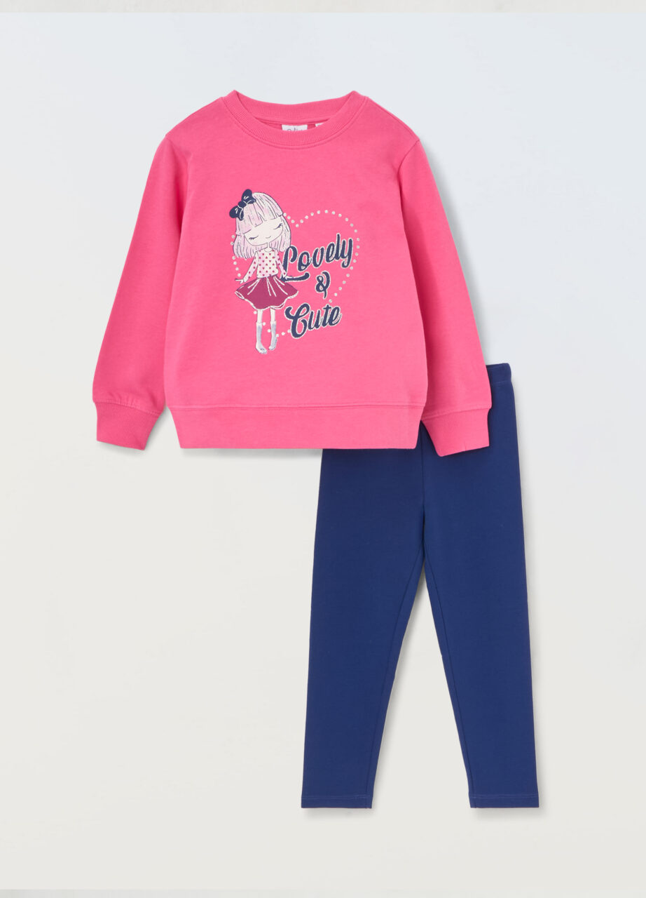 Komplet za jogging od čistog pamuka za djevojčice
