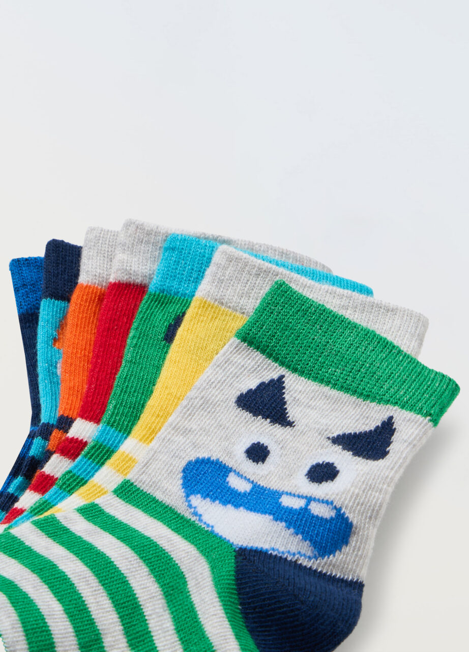 Alternative view of Pakovanje od 7 kratkih čarapa od rastezljivog pamuka za djecu