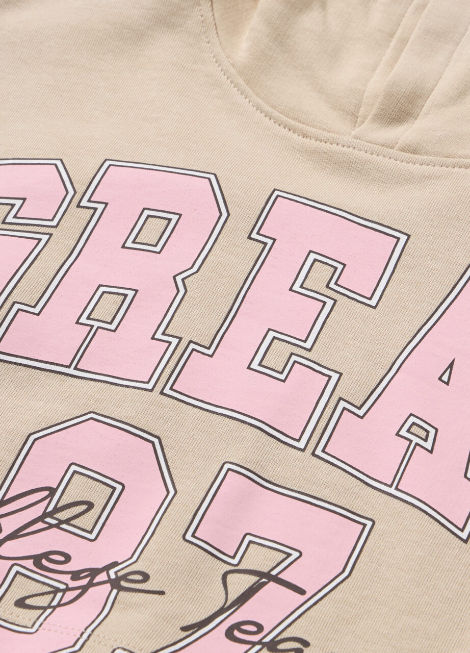 Alternative view of Dječija kratka dukserica s kapuljačom od čistog pamuka