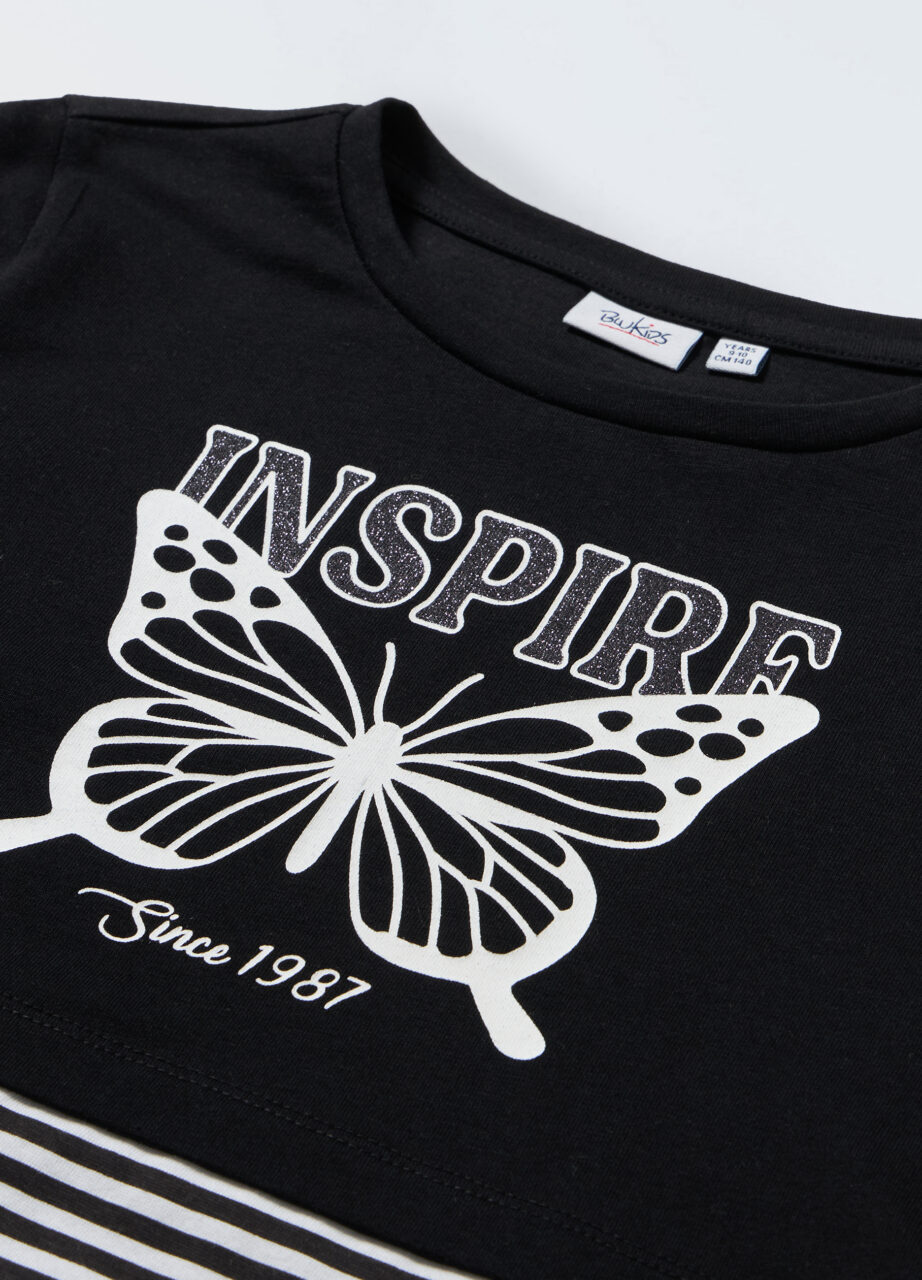 Alternative view of Majica od čistog pamuka s printom djevojčice