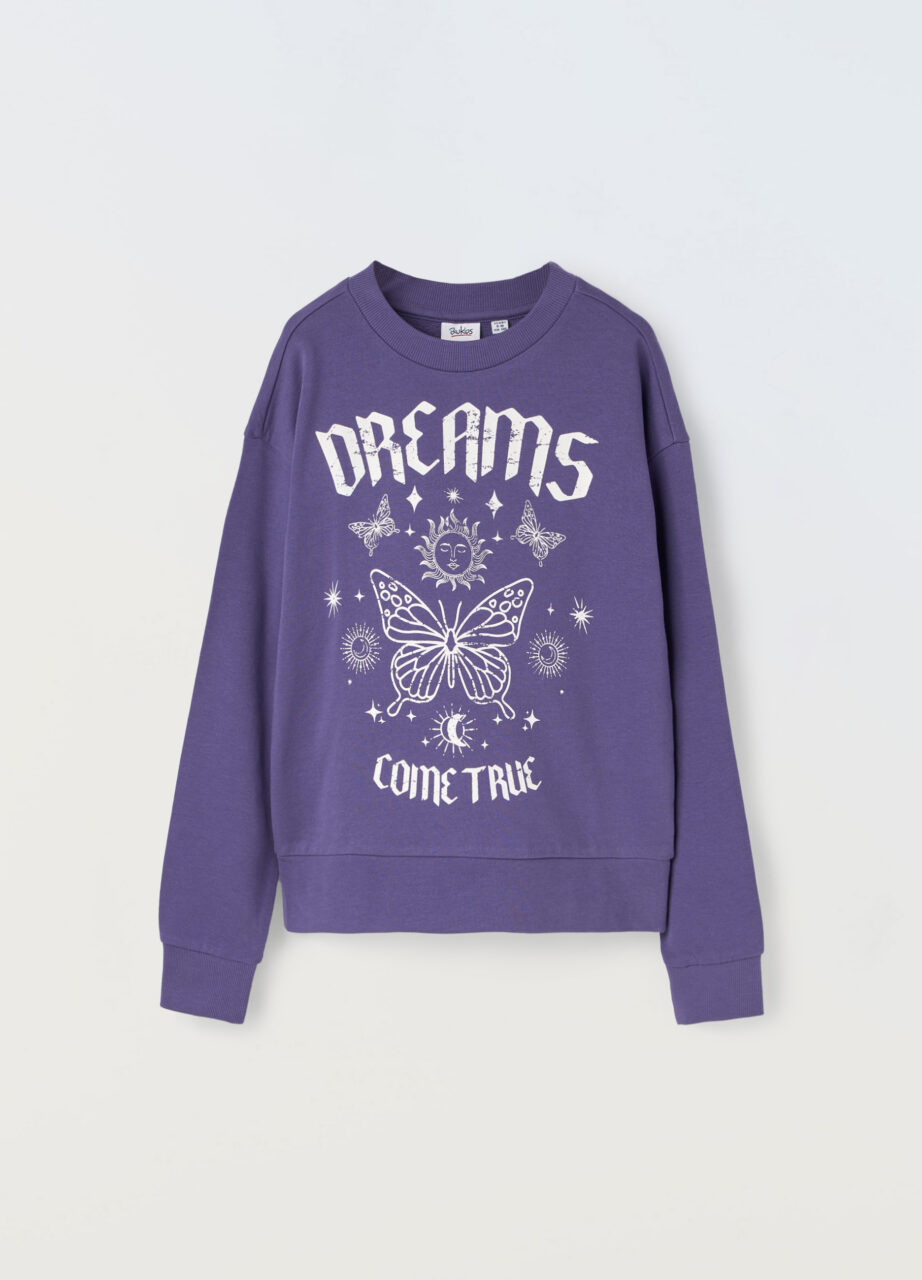 Dječija dukserica od čistog pamuka s okruglim izrezom