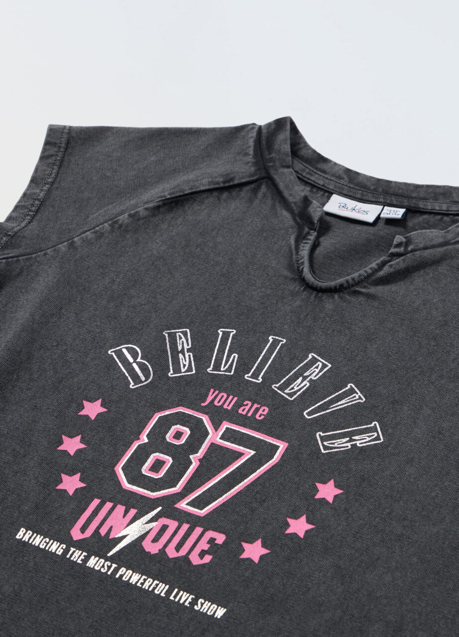 Alternative view of Majica od čistog pamuka s printom djevojčice