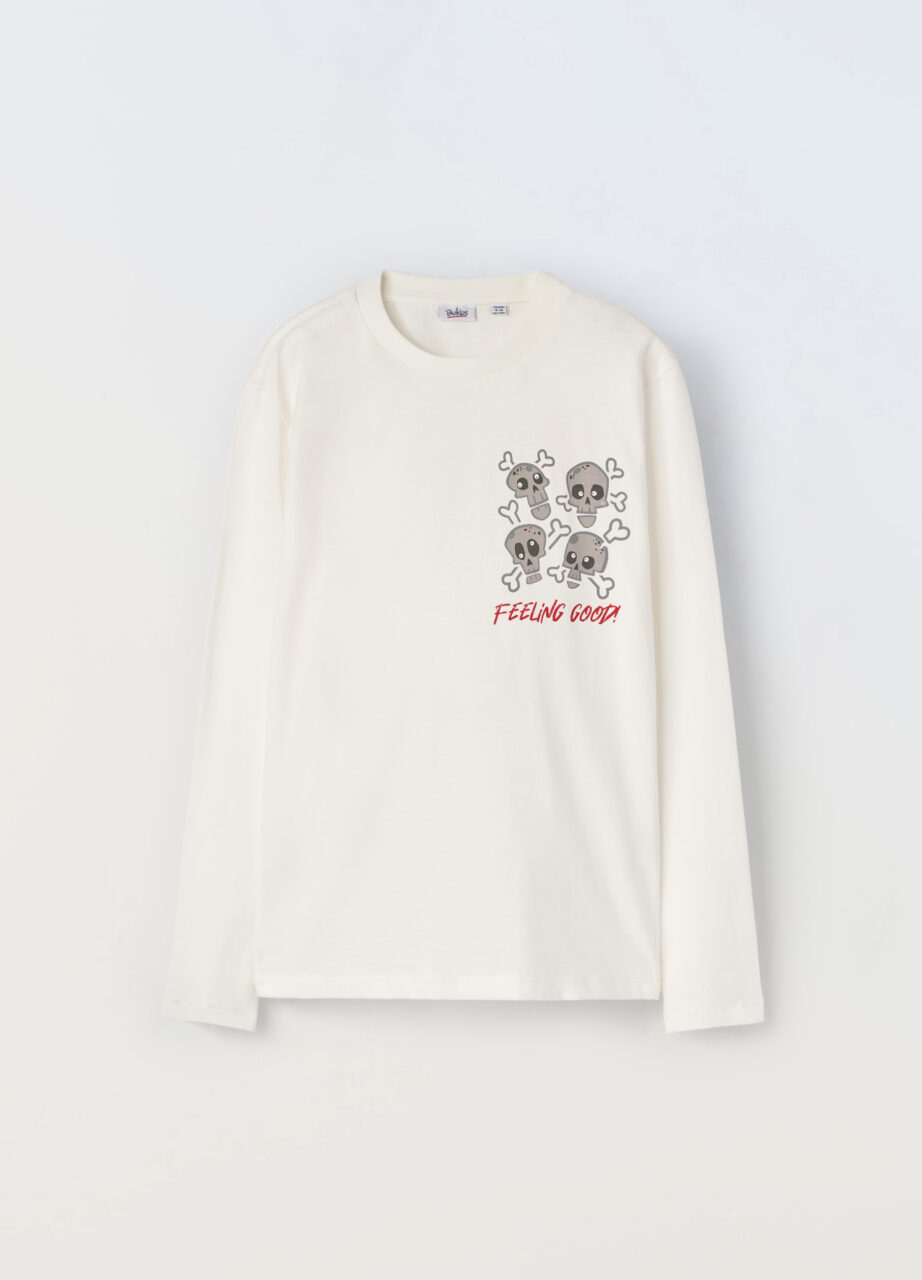 Majica od čistog pamuka s dugim rukavima za dječake