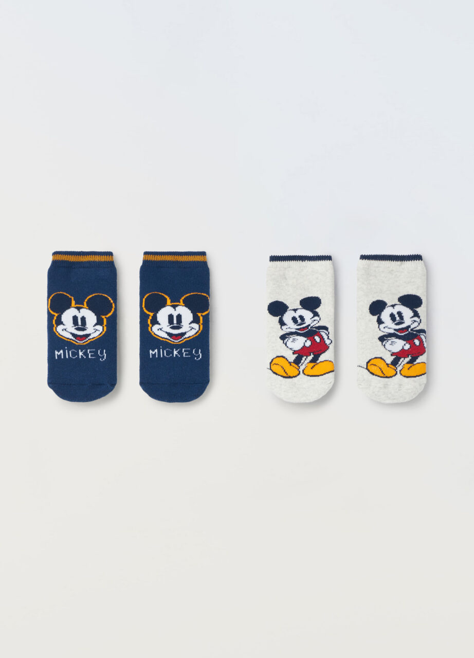 Set 2 čarape od rastezljivog pamuka Mickey Mouse