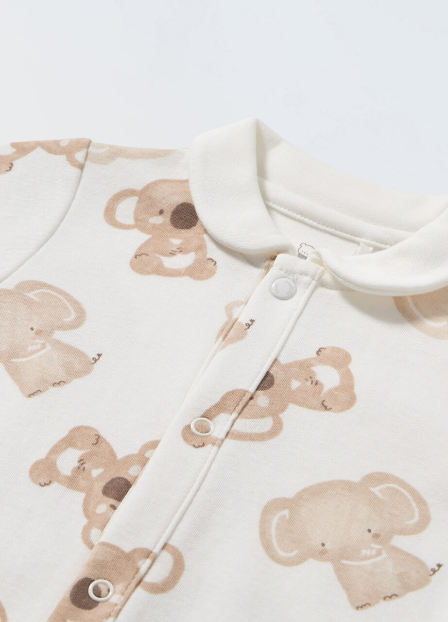 Alternative view of Jednodijelno odijelo od čistog pamuka za novorođenče