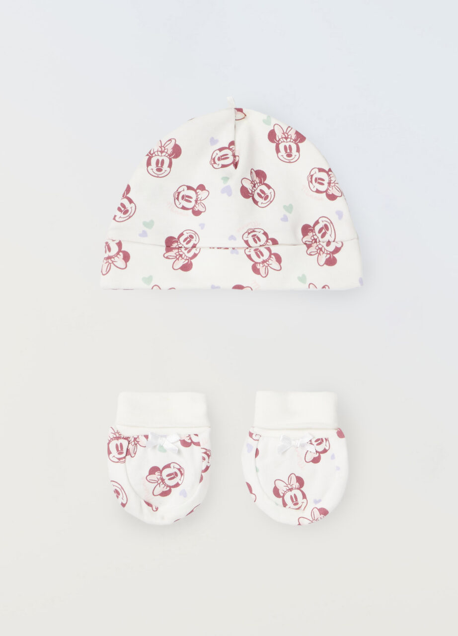 Set kapice i cipela Minnie Mouse od čistog pamuka za novorođenčad