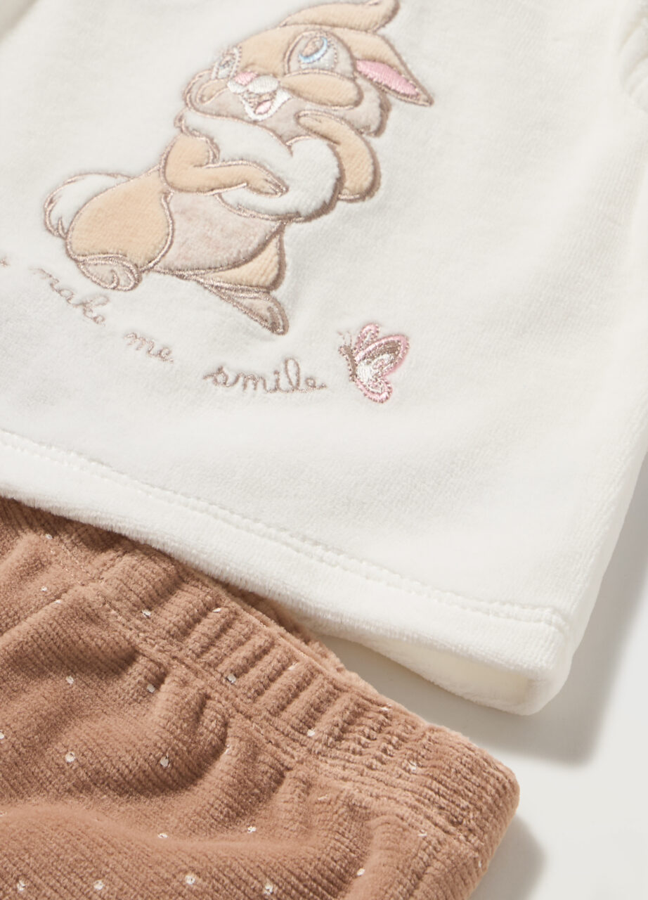 Alternative view of Set od velura s volančićima za novorođenčad Zeko Tumper