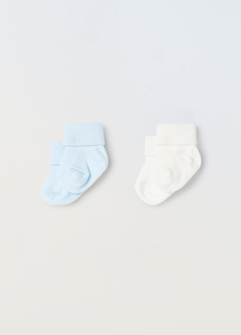 Pakovanje od 2 čarapa u rebrastom materijalu od rastezljivog pamuka