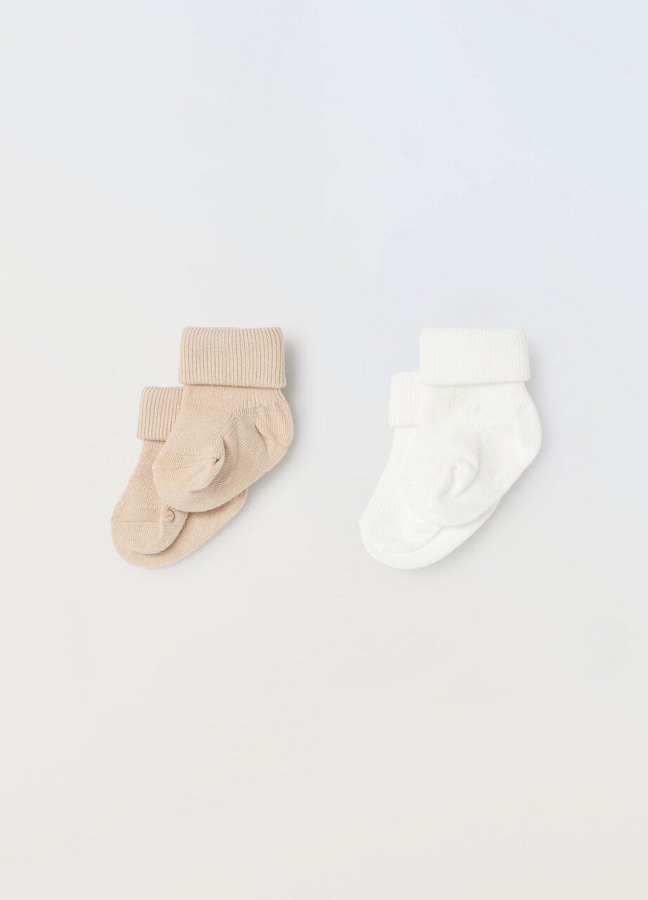 Pakovanje od 2 čarapa u rebrastom materijalu od rastezljivog pamuka