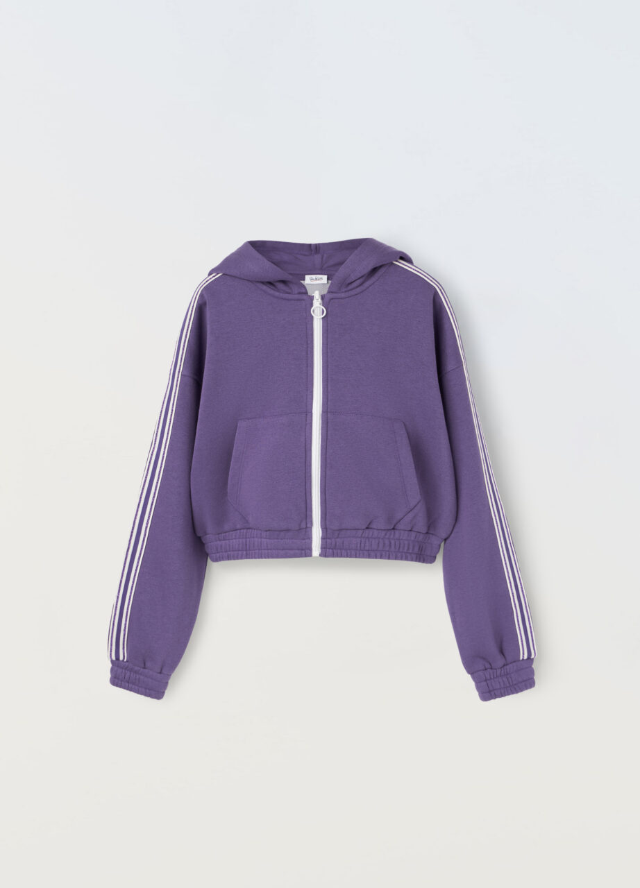 Dukserica sa kapuljačom za djevojčice sa punim patentnim zatvaračem