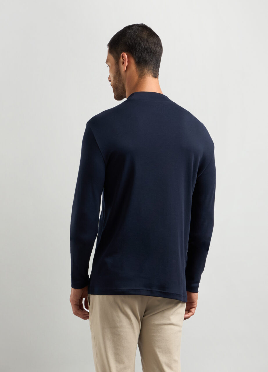 Alternative view of Majica sa visokim ovratnikom od čistog pamuka za muškarce