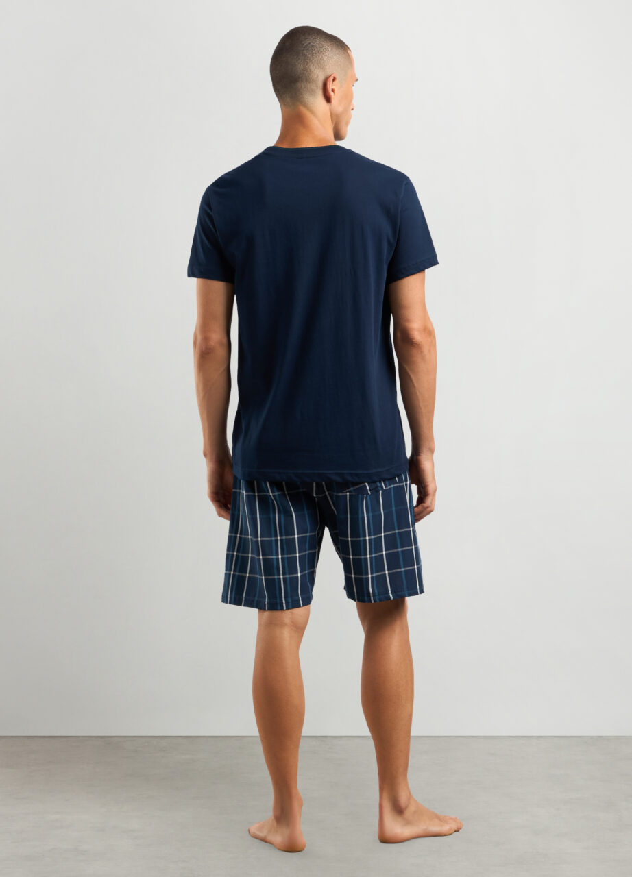 Alternative view of Kratki set pidžame od čistog pamuka za muškarce