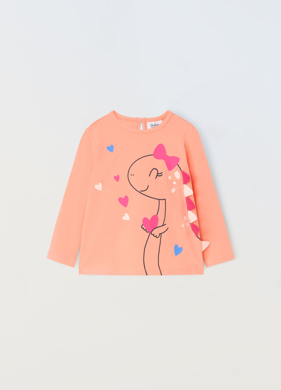 Majica s dugim rukavima u rastezljivom jersey