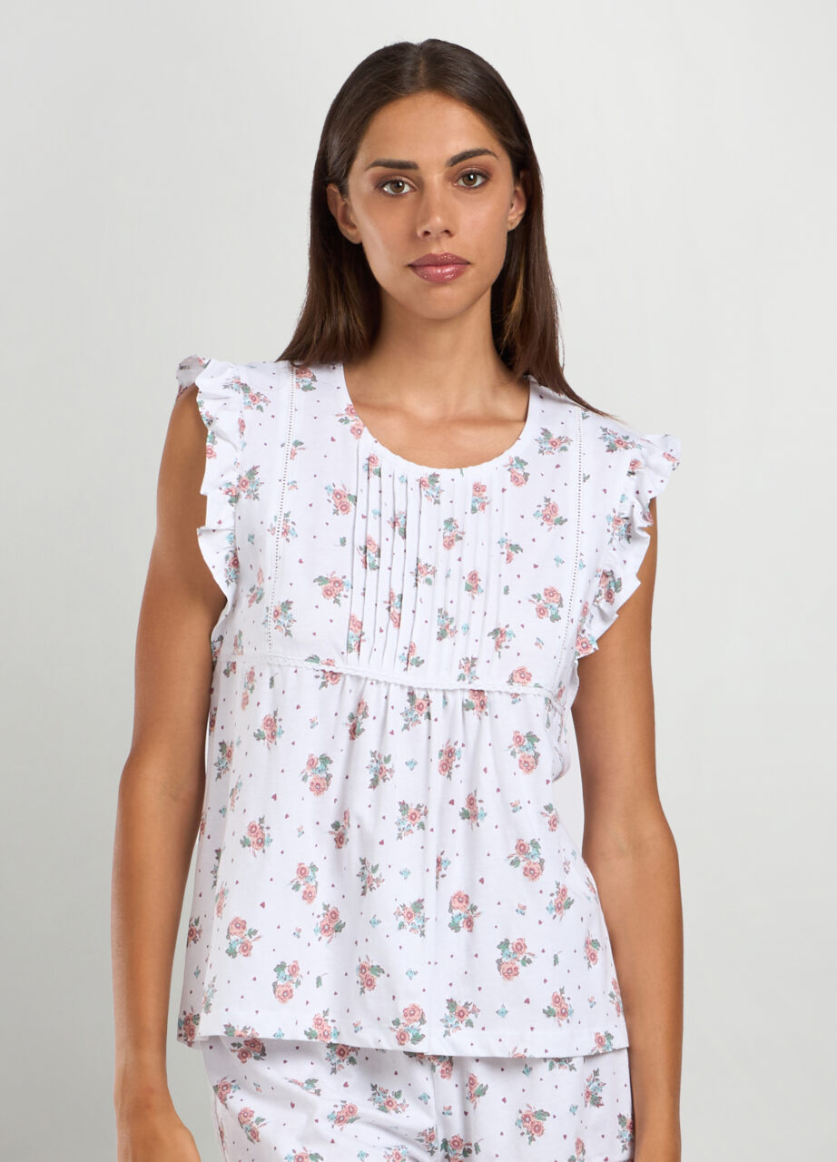 Pidžama gornji dio od čistog pamuka za žene