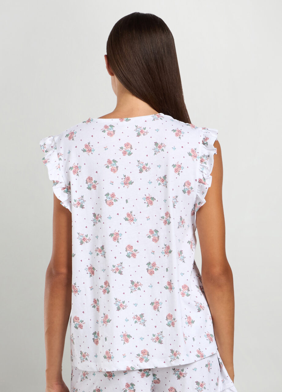 Alternative view of Pidžama gornji dio od čistog pamuka za žene