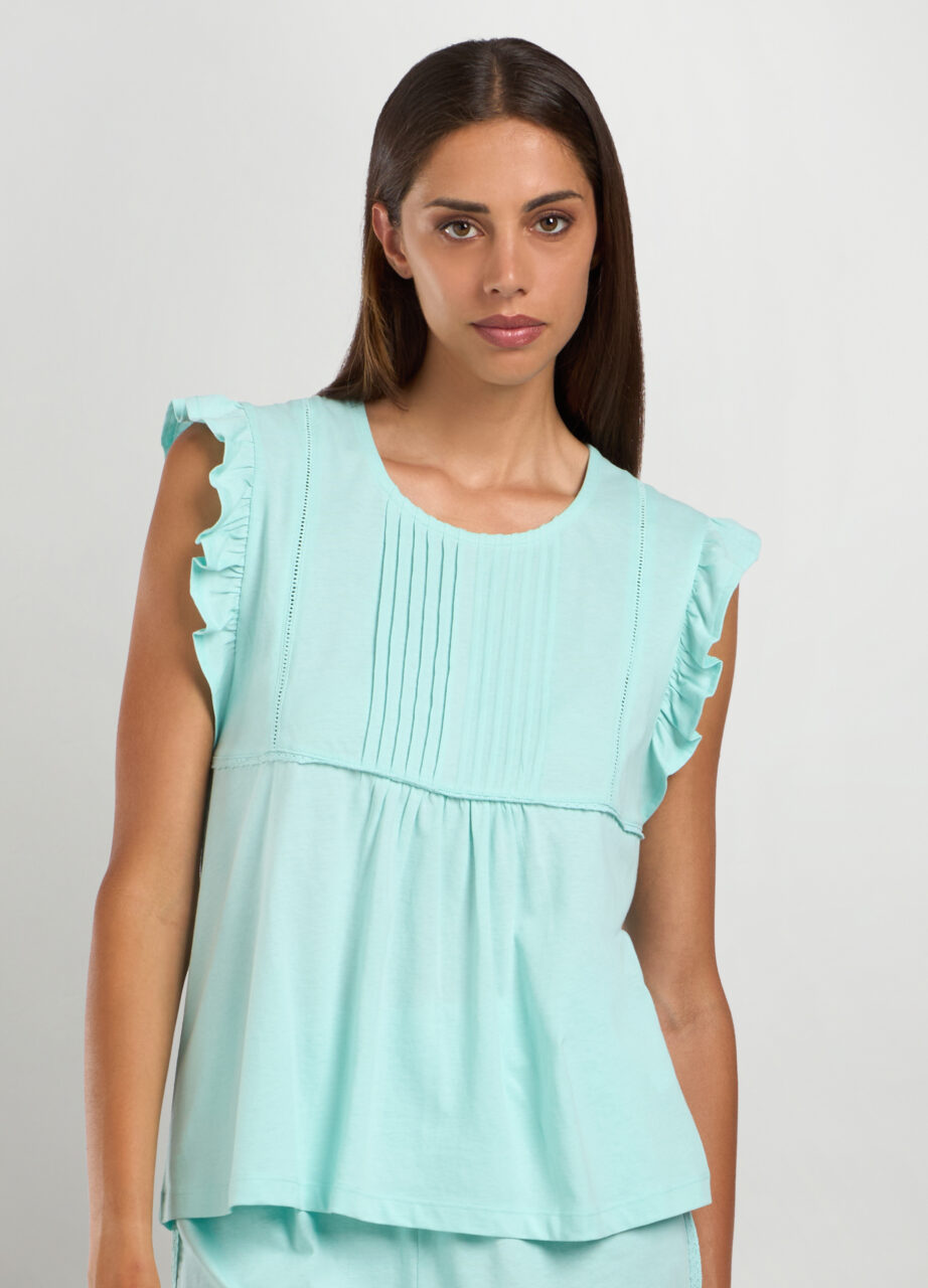 Pidžama gornji dio od čistog pamuka za žene