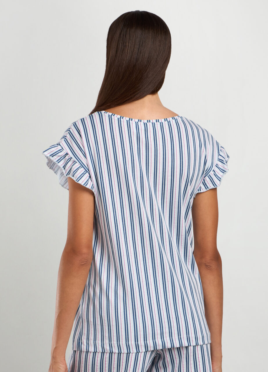 Alternative view of Pidžama gornji dio od čistog pamuka za žene