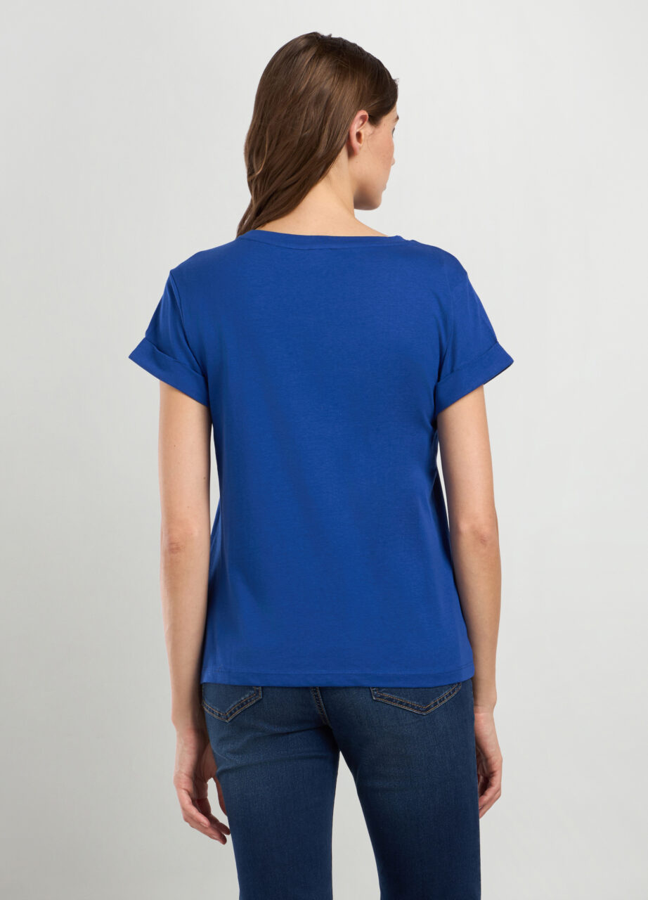 Alternative view of Majica u jersey od čistog pamuka za žene