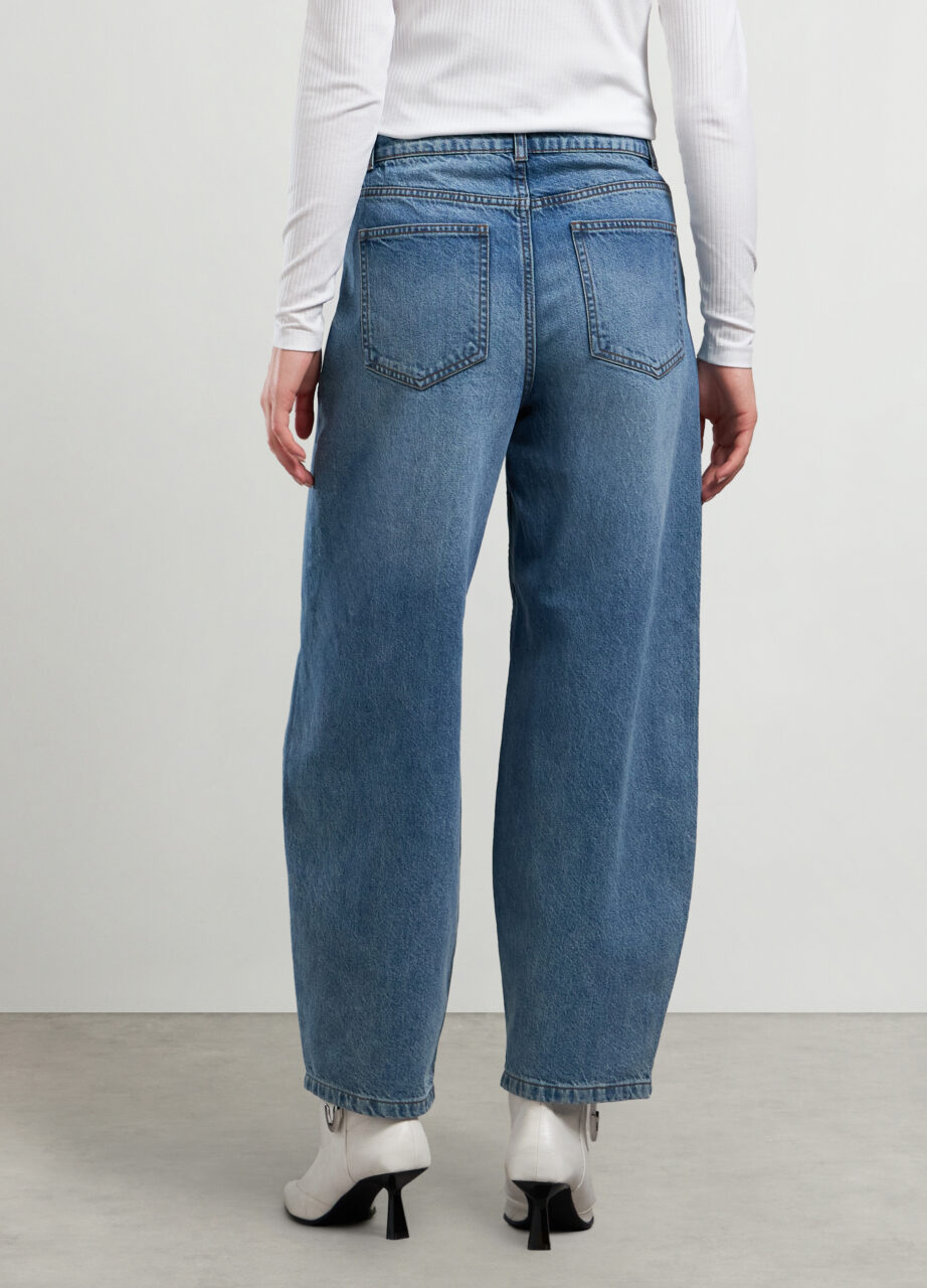 Alternative view of Hlače širokog kroja od čistog pamuka za žene