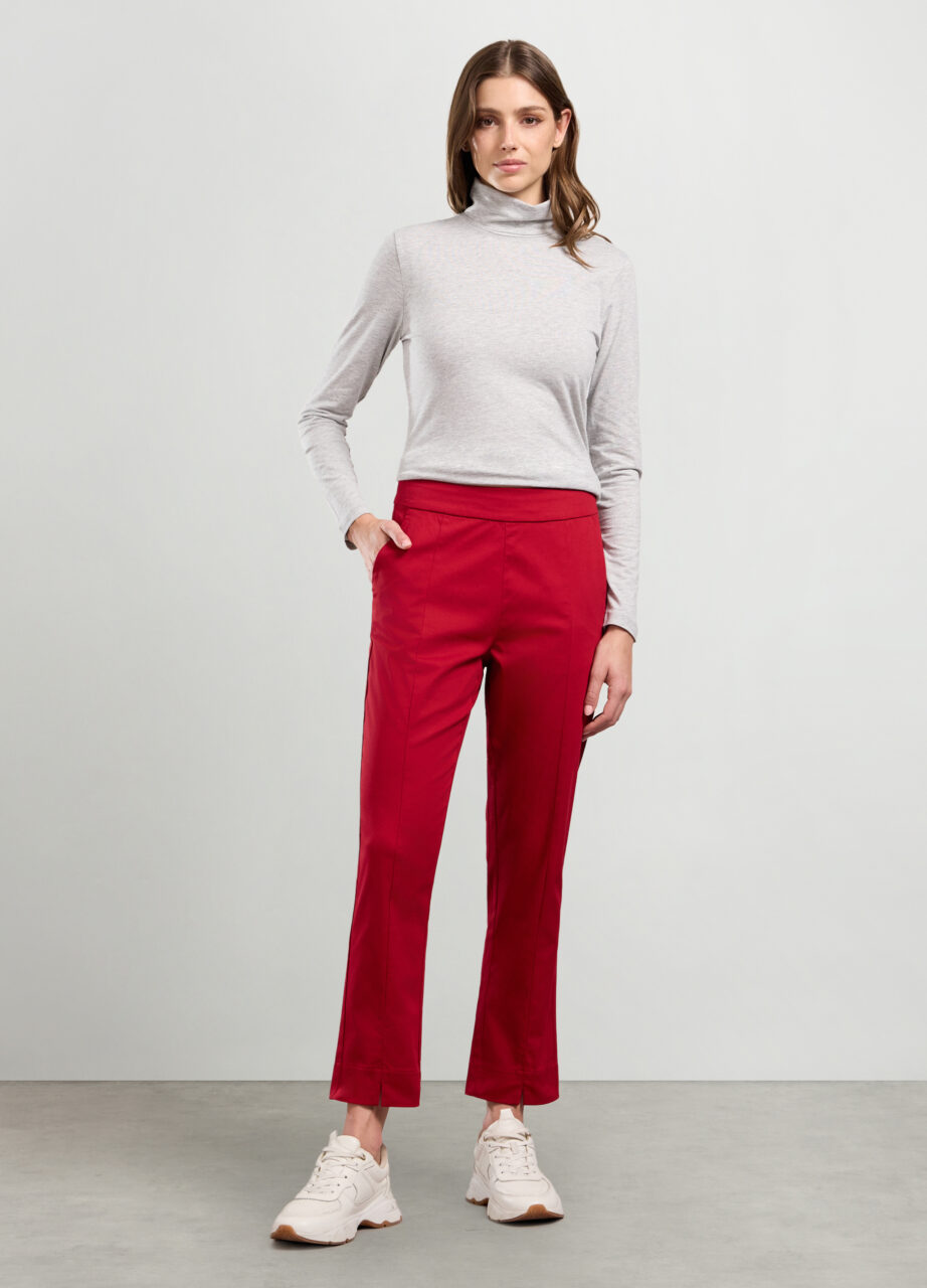 Hlače od rastezljivog pamuka za žene