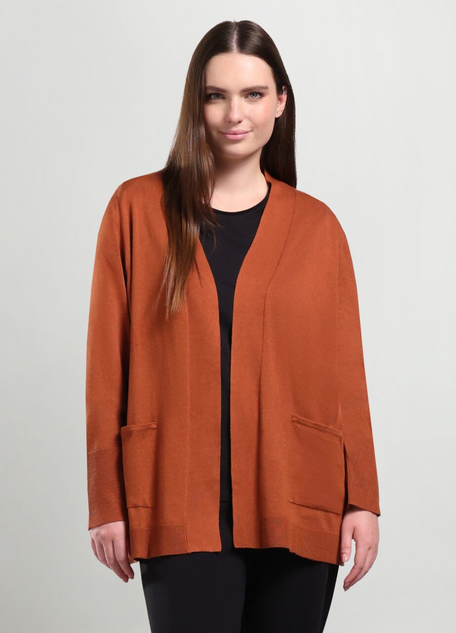 Kardigan od mješavine viskoze za punije žene