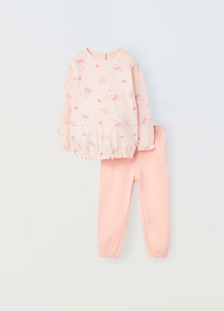 Duga pidžama set od čistog pamuka za novorođenčad