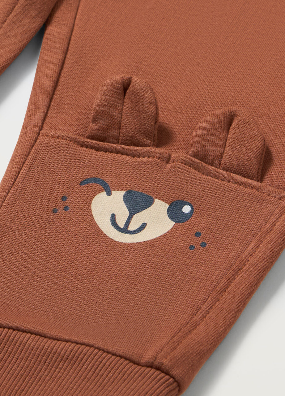 Alternative view of Trenerka u fleecu od čistog pamuka sa aplikacijama za novorođenče