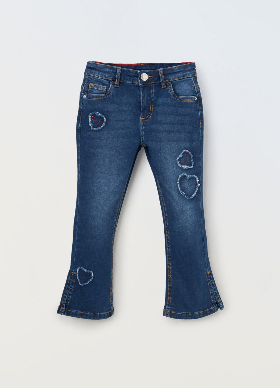 Jeans flare fit u denim stretch za djevojčicu