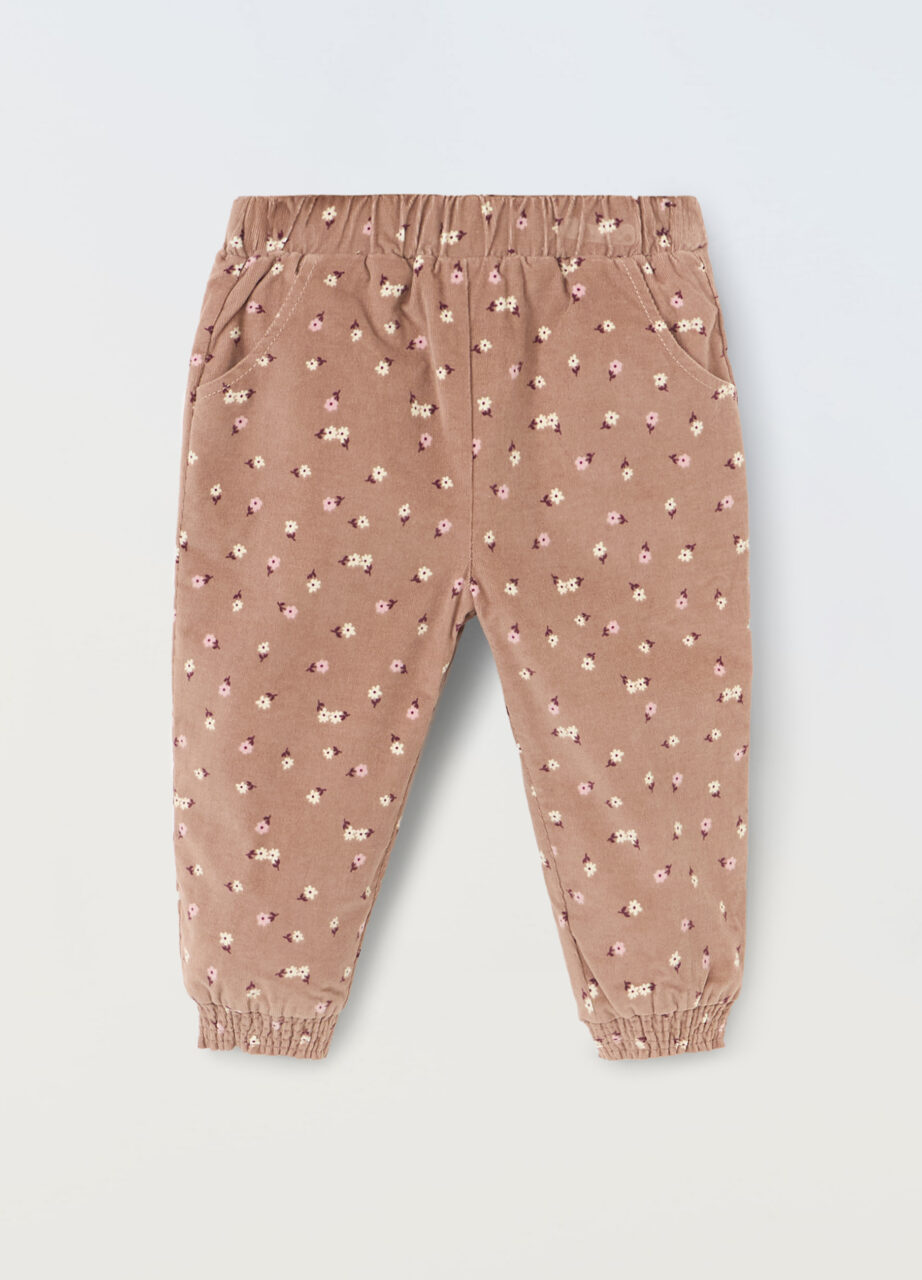 Trenerka u cvjetnom rebrastom veluru za djevojčicu