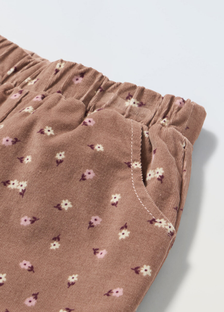 Alternative view of Trenerka u cvjetnom rebrastom veluru za djevojčicu