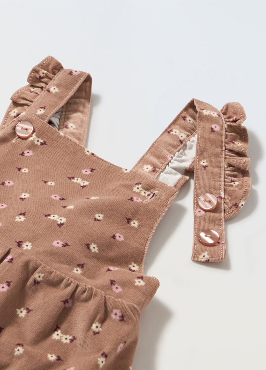 Alternative view of Salopeta od rebrastog baršuna za novorođenčad