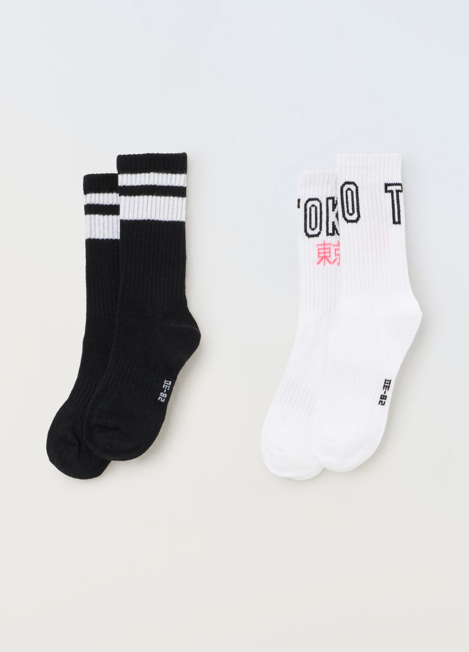 Pakovanje od 2 čarapa od rastezljivog pamuka za djevojčice