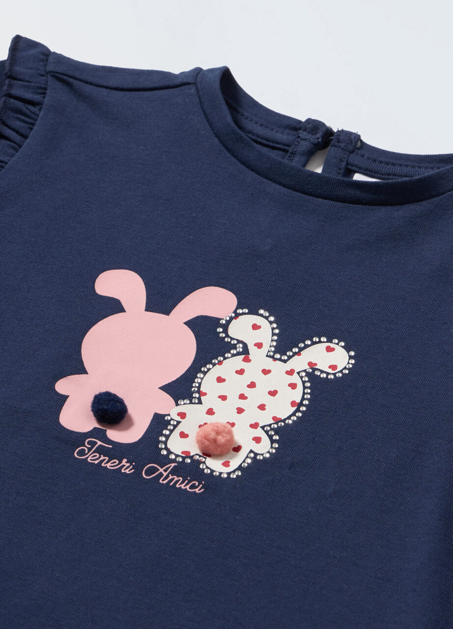 Alternative view of Majica s dugim rukavima od rastezljivog pamuka za novorođenčad