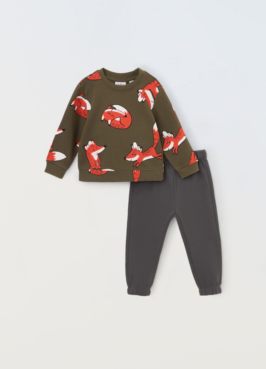 Komplet u fleece od čistog pamuka za novorođenče