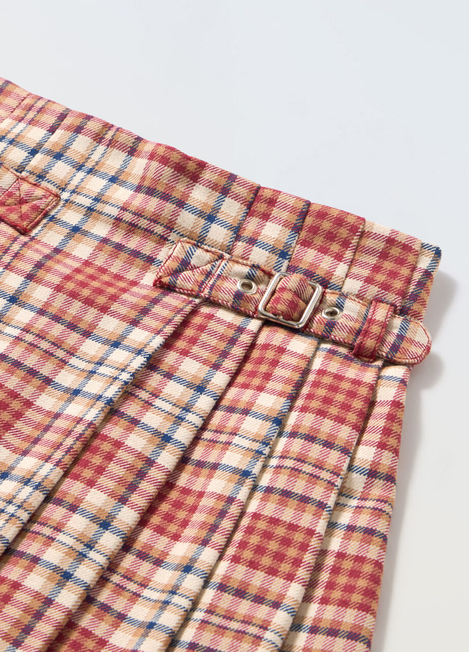 Alternative view of Suknja u mješavini viskoze sa kariranim uzorkom za djevojčicu