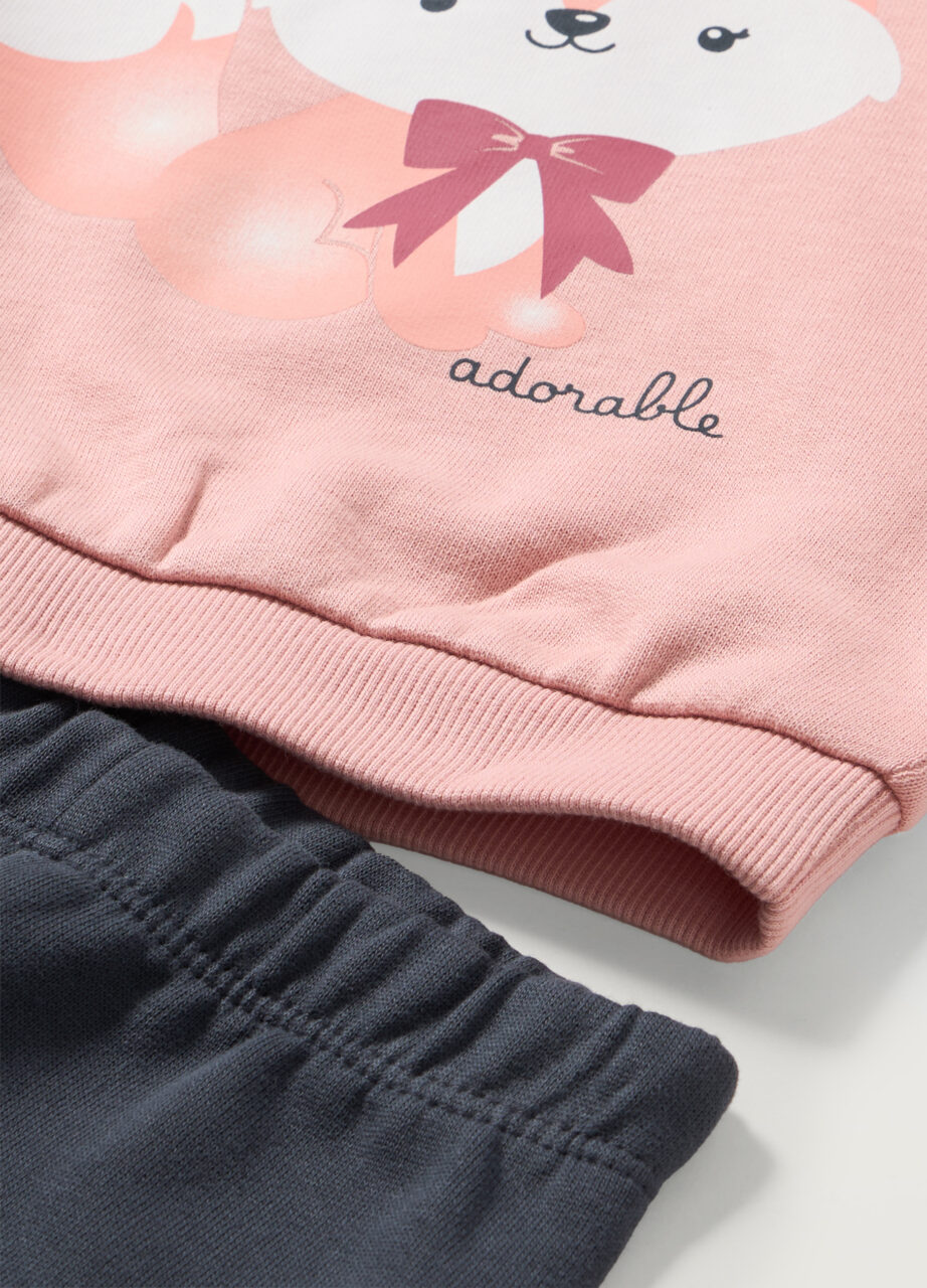 Komplet set od pamuka s flisom za novorođenčad - Image 2