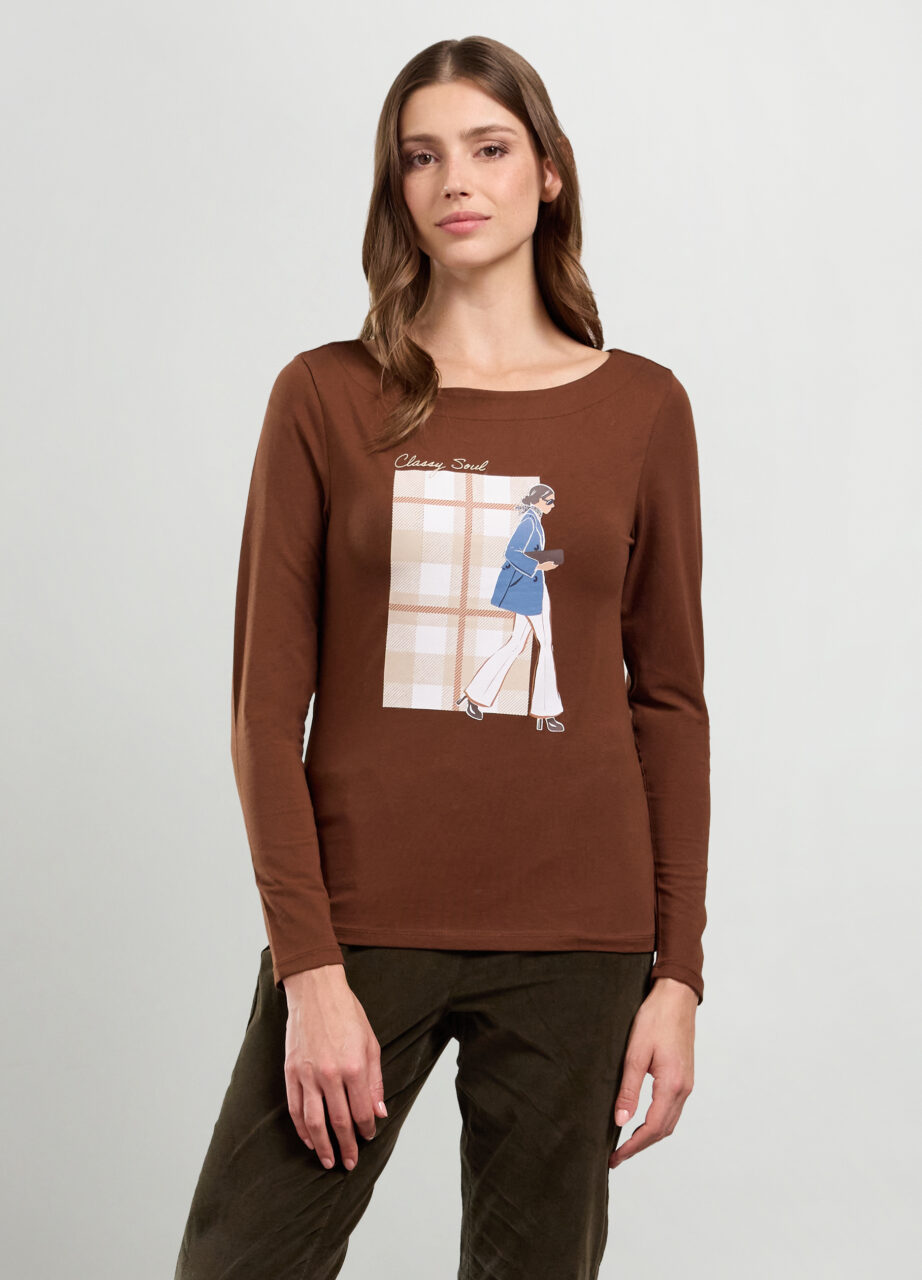 Majica od rastezljivog pamuka za žene