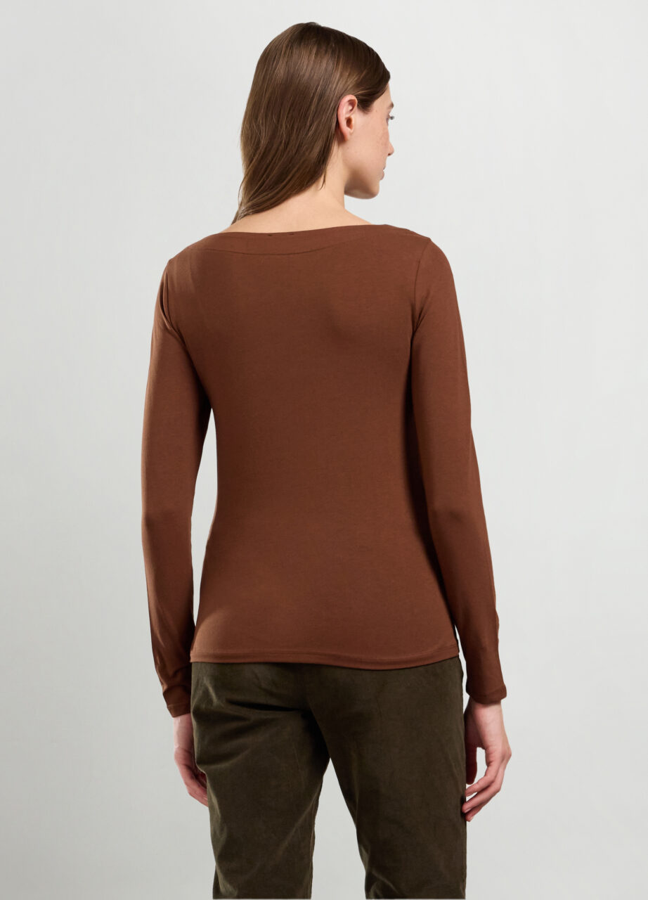 Alternative view of Majica od rastezljivog pamuka za žene