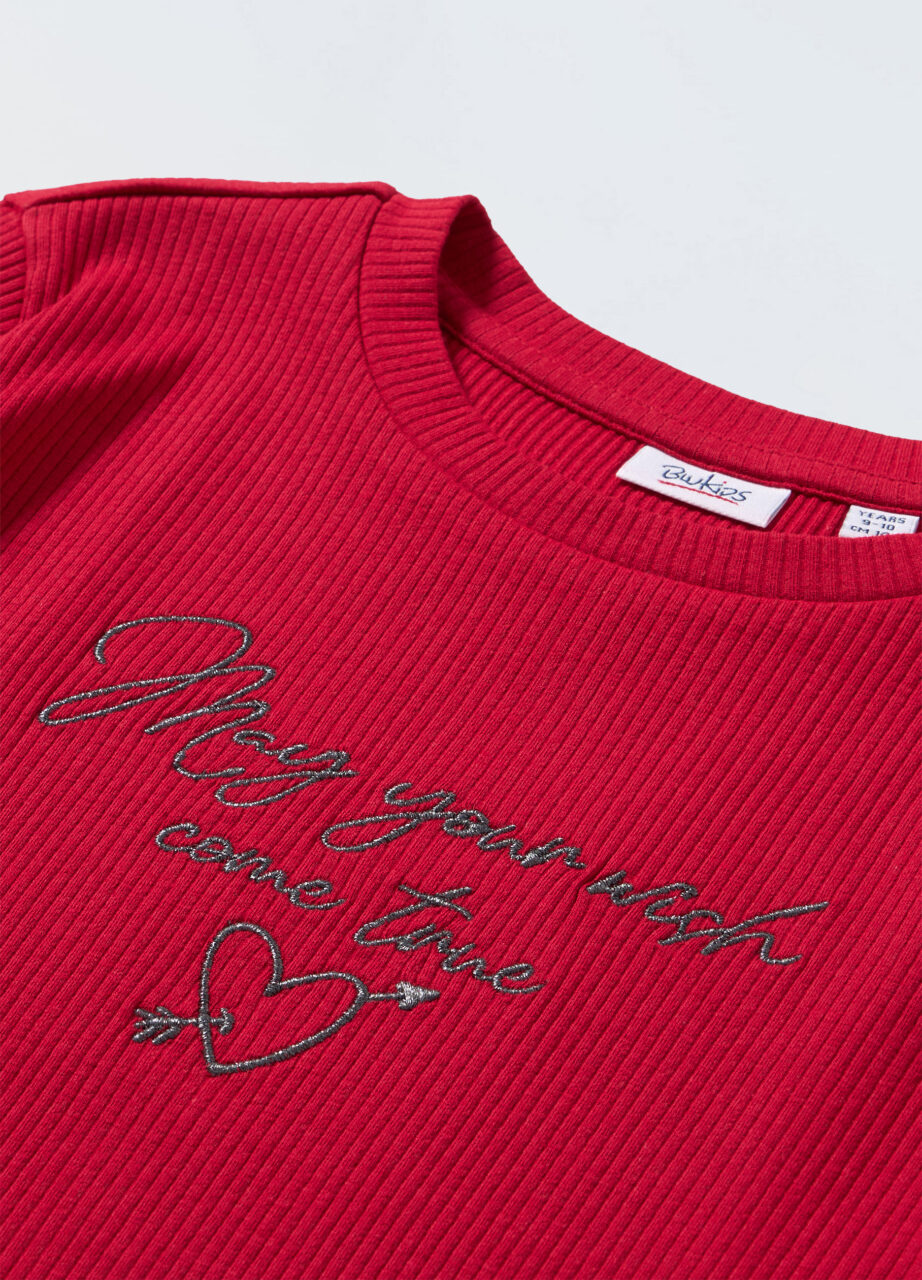 Alternative view of Majica od ribane tkanine s elastinom za djevojčice