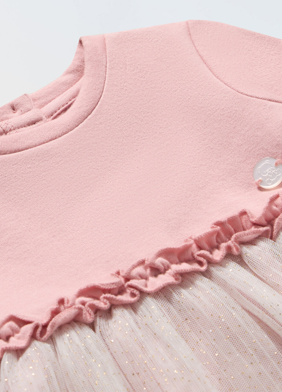 Alternative view of Haljina od pamuka fleece stretch za novorođenče