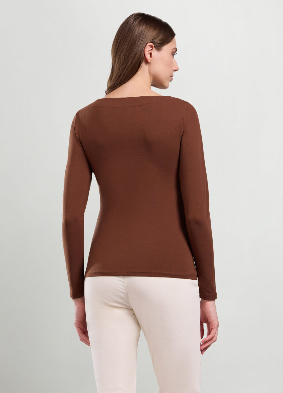 Alternative view of Majica od rastezljivog pamuka za žene