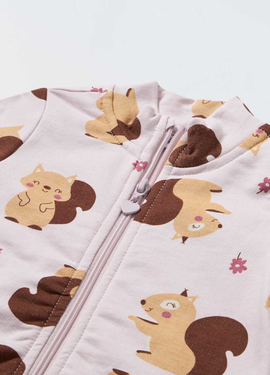 Alternative view of Pulover s punim zipom od čistog pamuka za novorođenčad