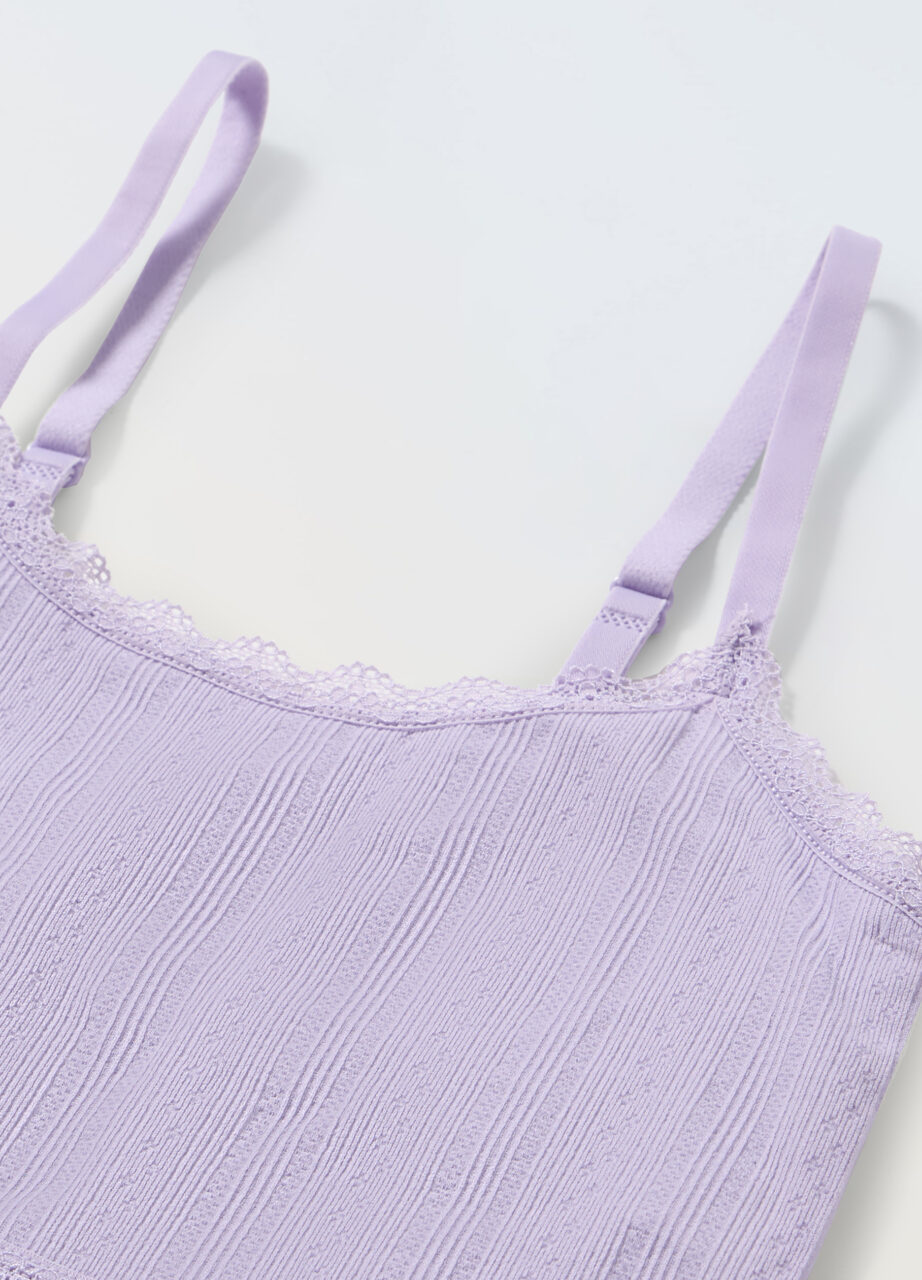 Alternative view of Top od točkaste tkanine s čipkom za djevojčice