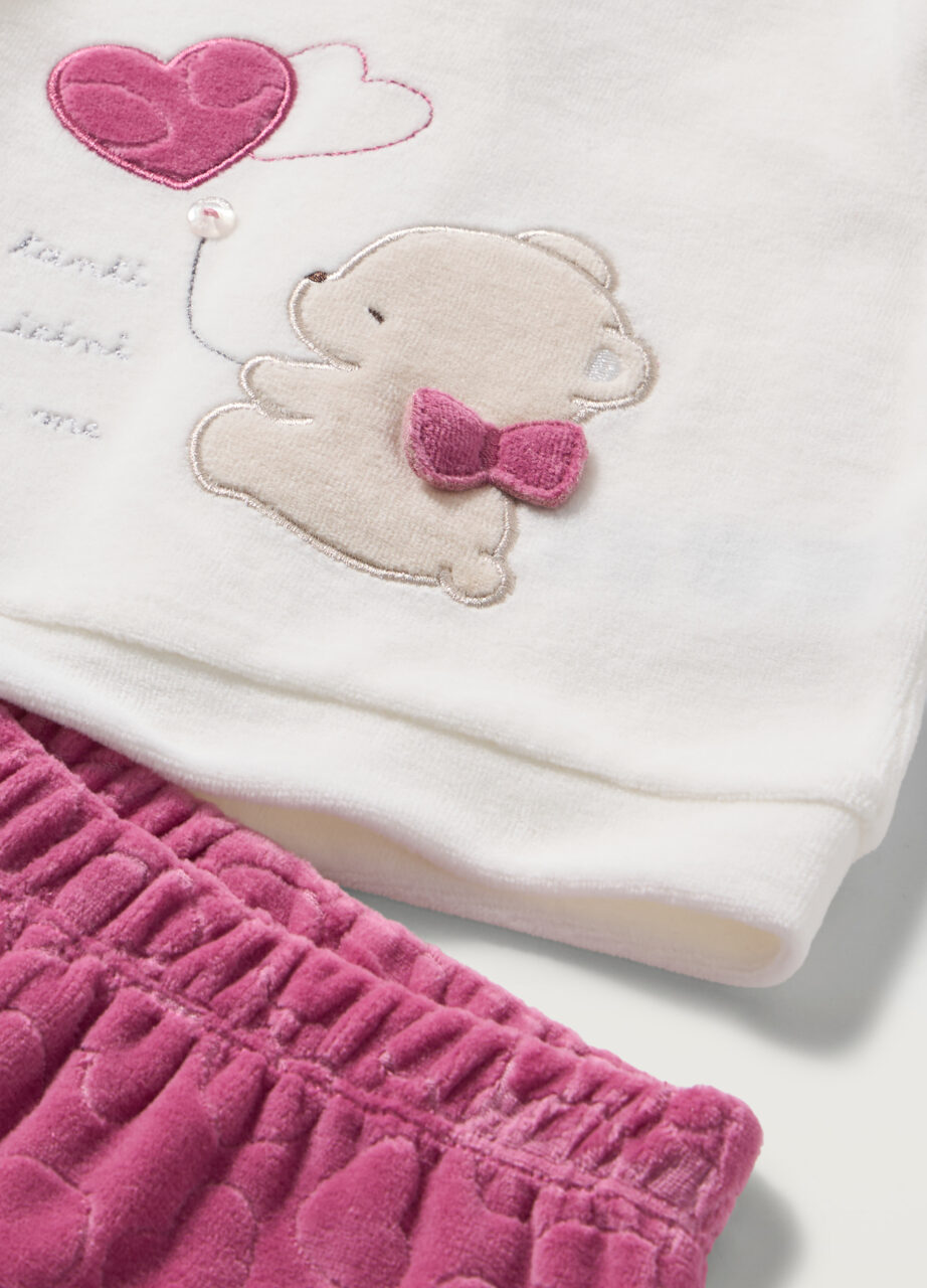 Alternative view of Set od velura od mješavine pamuka za djevojčice